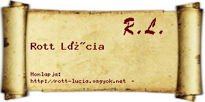 Rott Lúcia névjegykártya